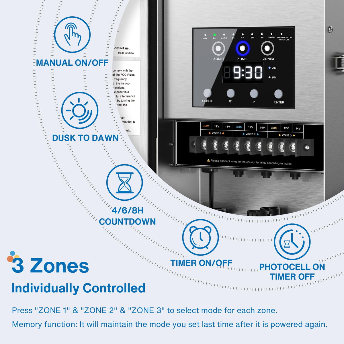 600W Low Voltage Transformer with Photo Sensor & Timer H7604
