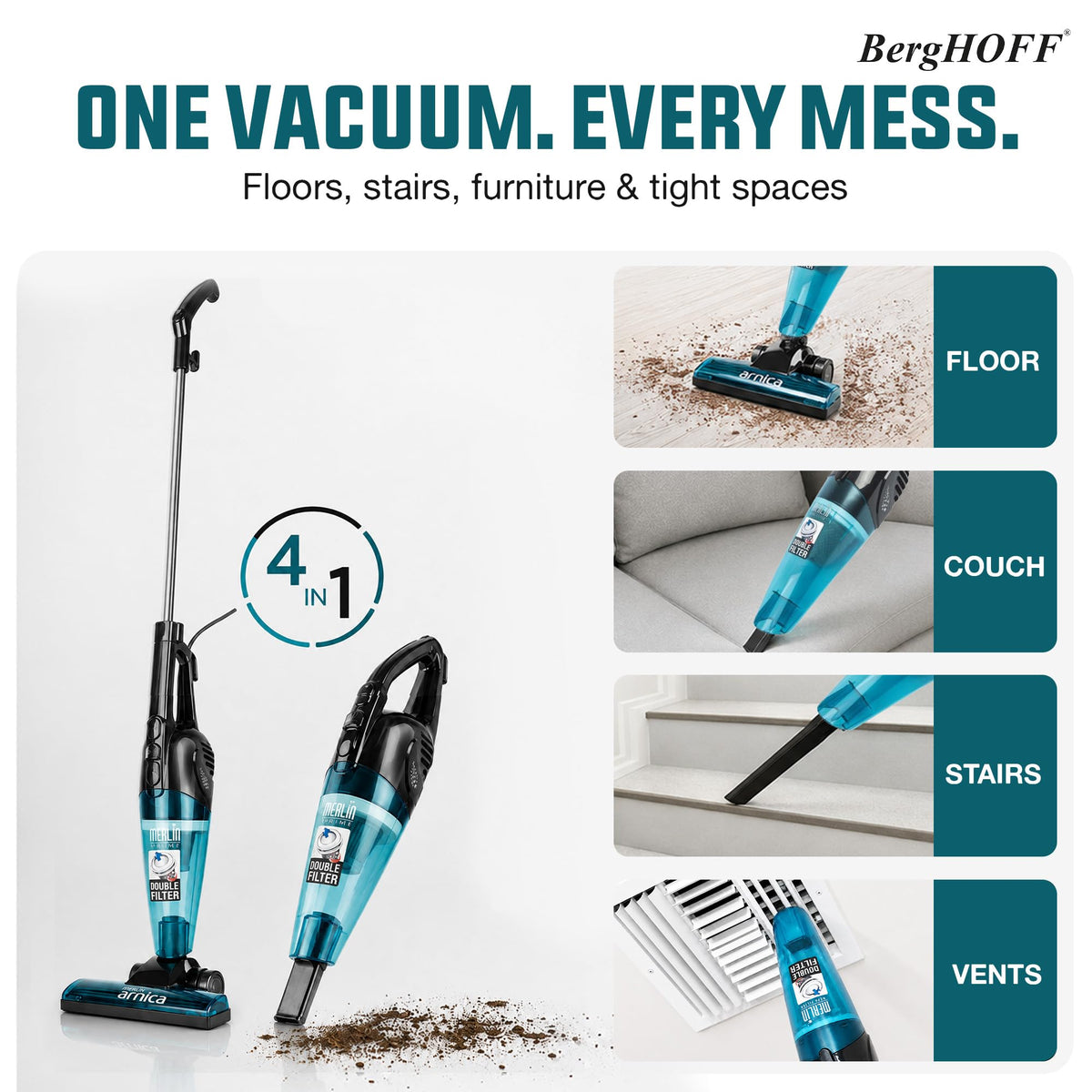 Blue Corded Stick Vacuum D418325