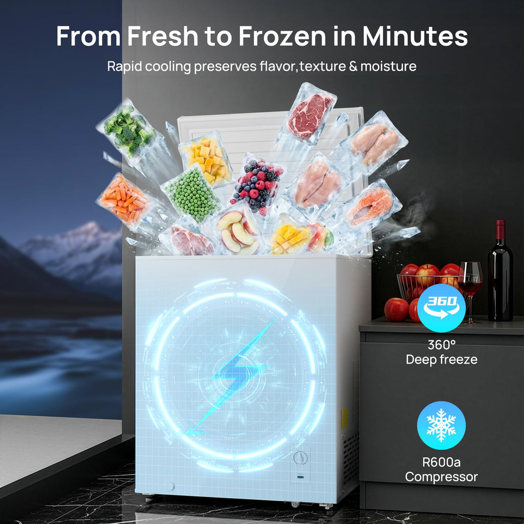 5.1 Cu.Ft Chest Freezer with 2 Removable Baskets E416