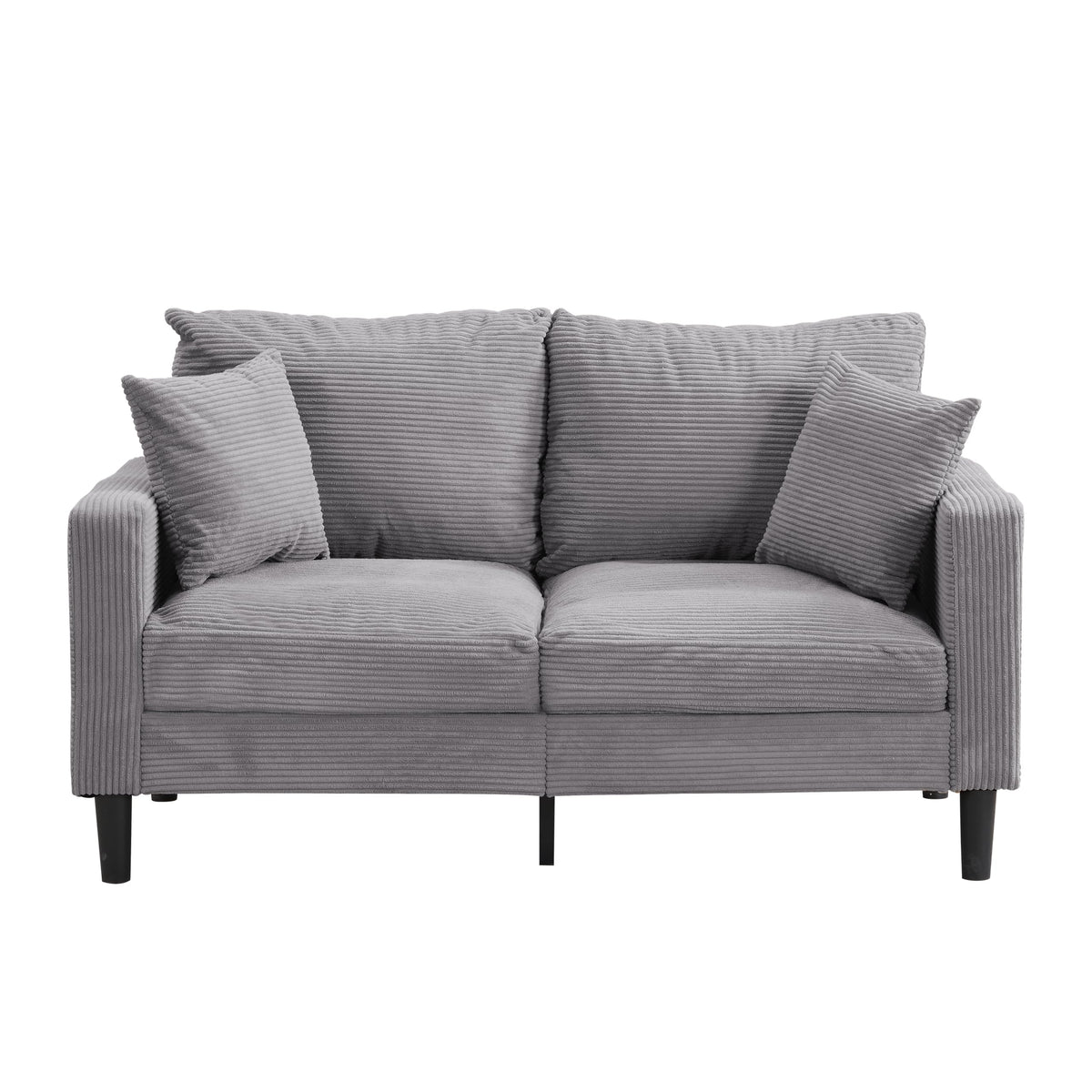 Light Gray Upholstered 2 Seat Loveseat Sofa O21629