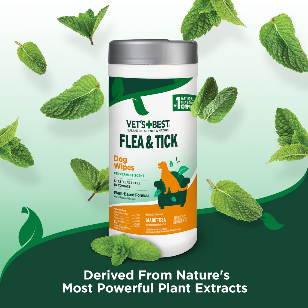 Plant-Based Flea & Tick Wipes 50 Count K53595