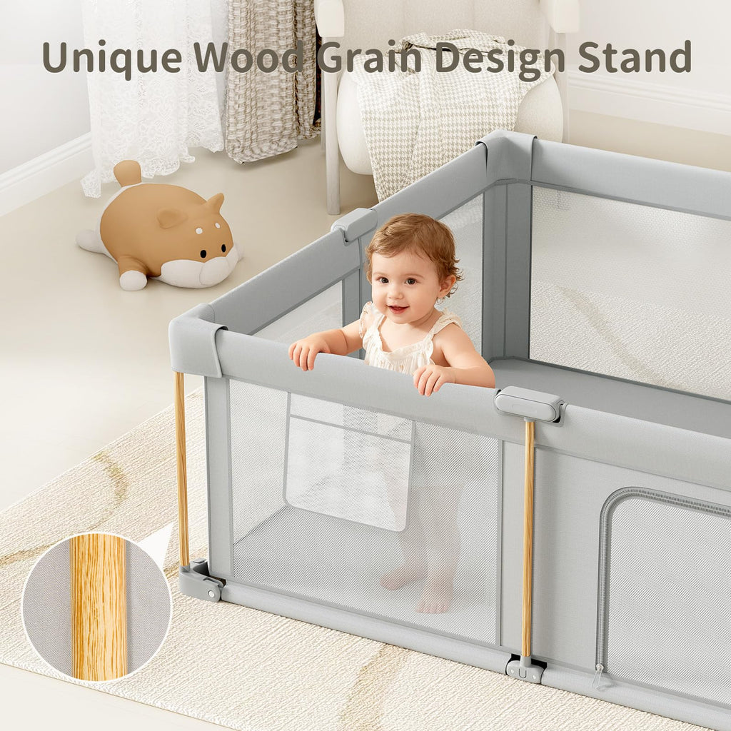 Foldable Baby Playpen with Mat N685432