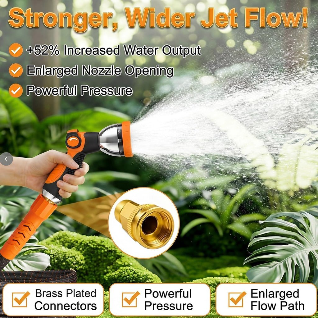 100FT Flexible Garden Hose with 10 Modes Nozzle R245028