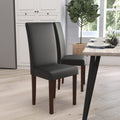 Black Faux Leather Accent Dining Chair A534