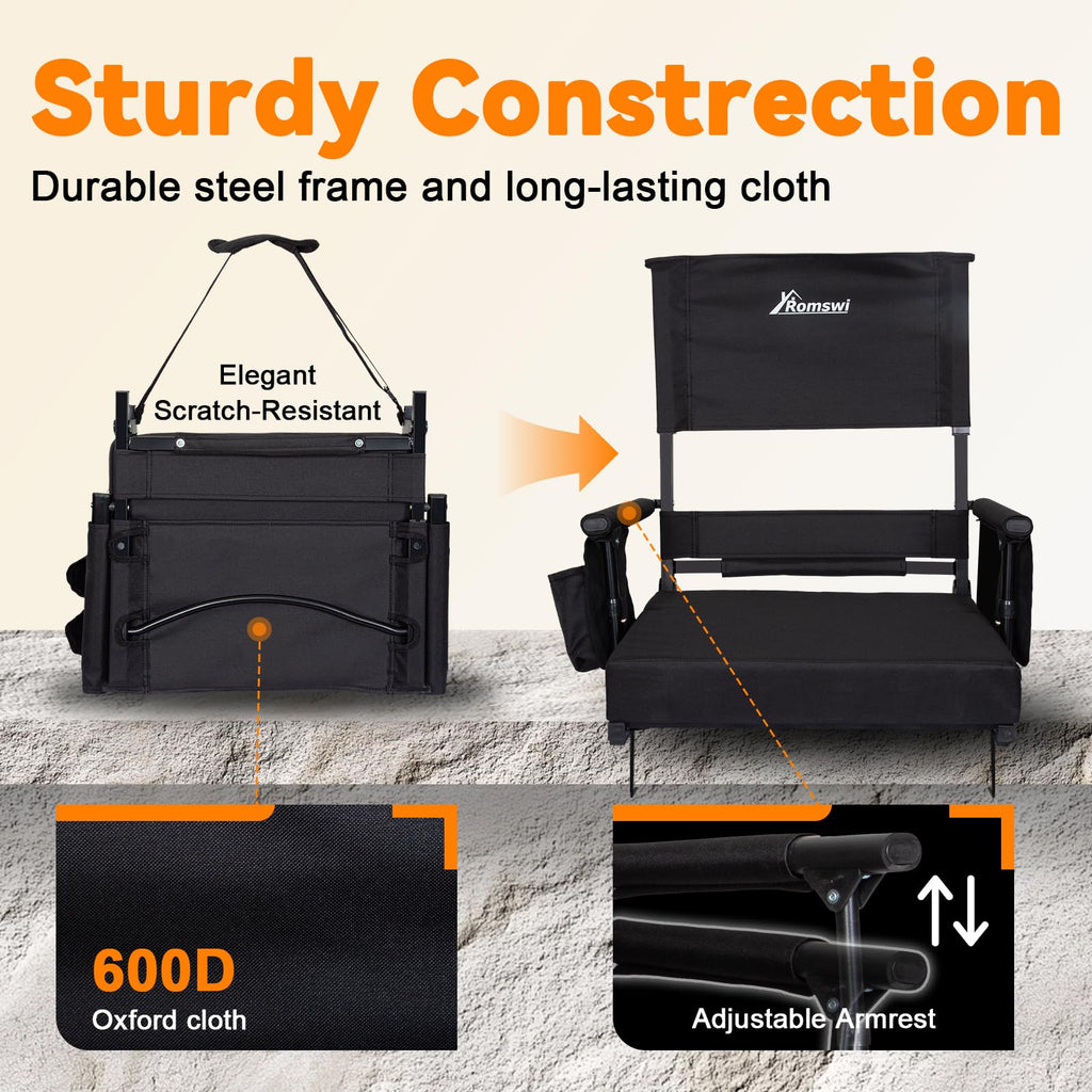 2-Pack Stadium Seats with Back Support and Armrests X30957