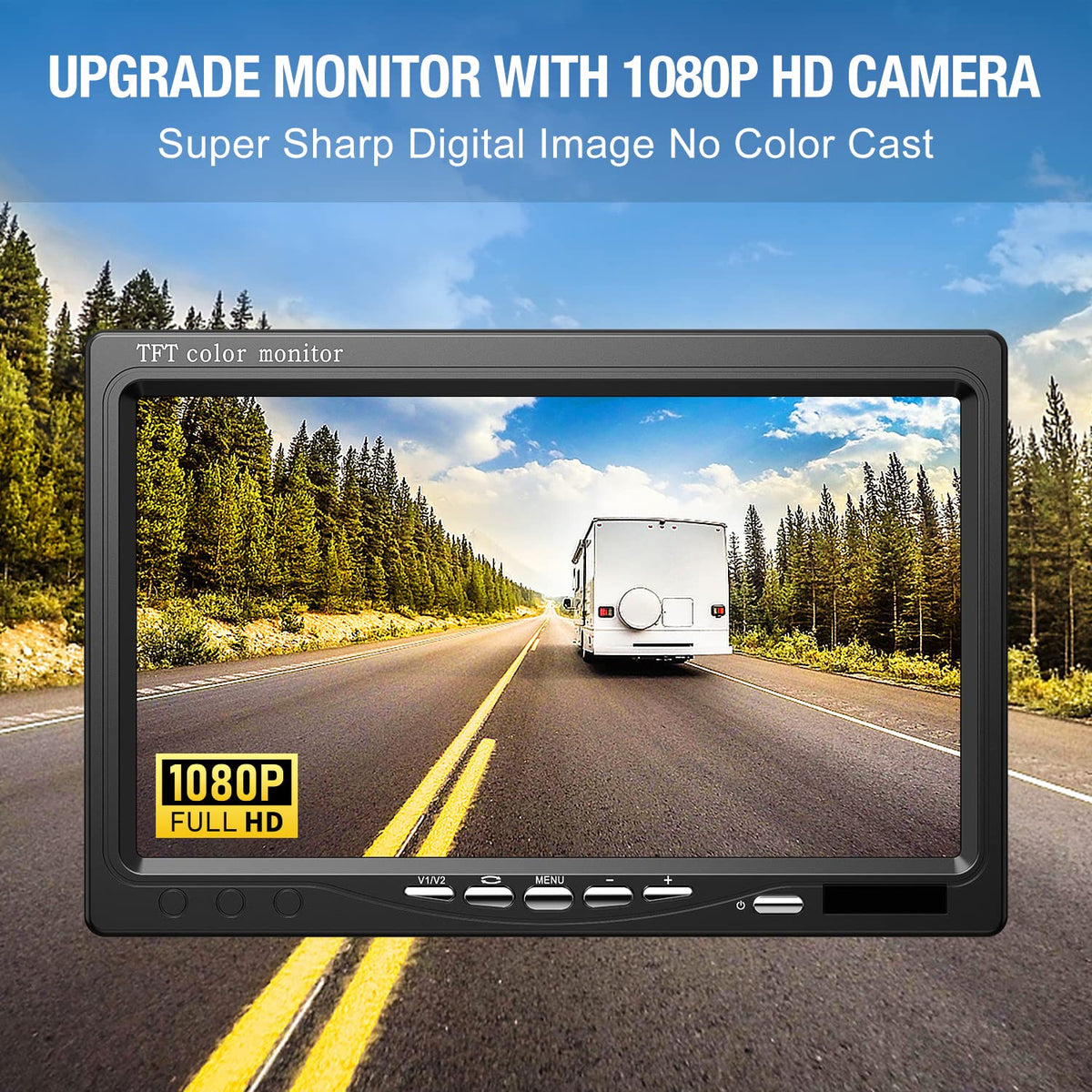 Wired RV Backup Camera with 7" 1080P IPS Monitor U492