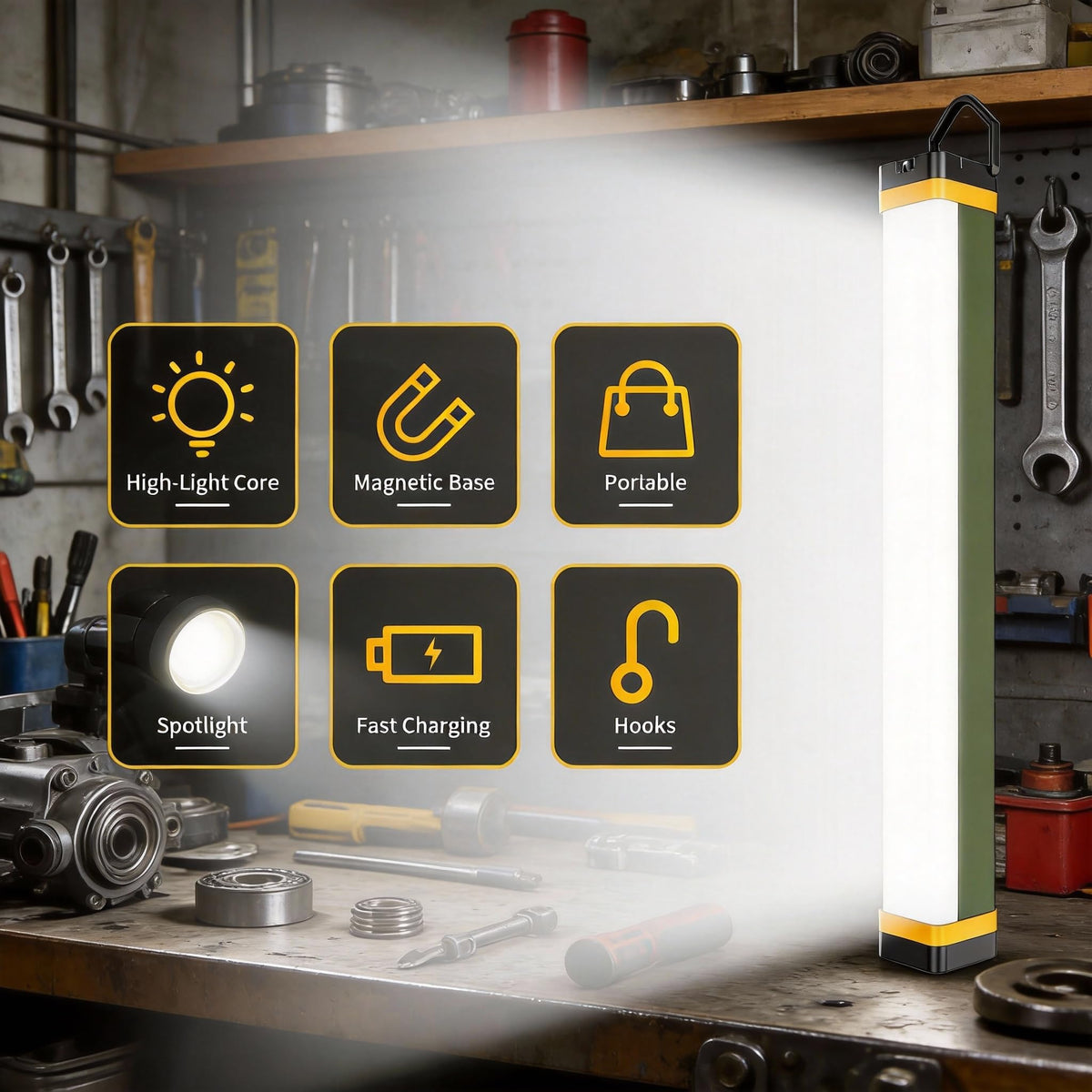 7000LM Magnetic Rechargeable LED Work Light X799410