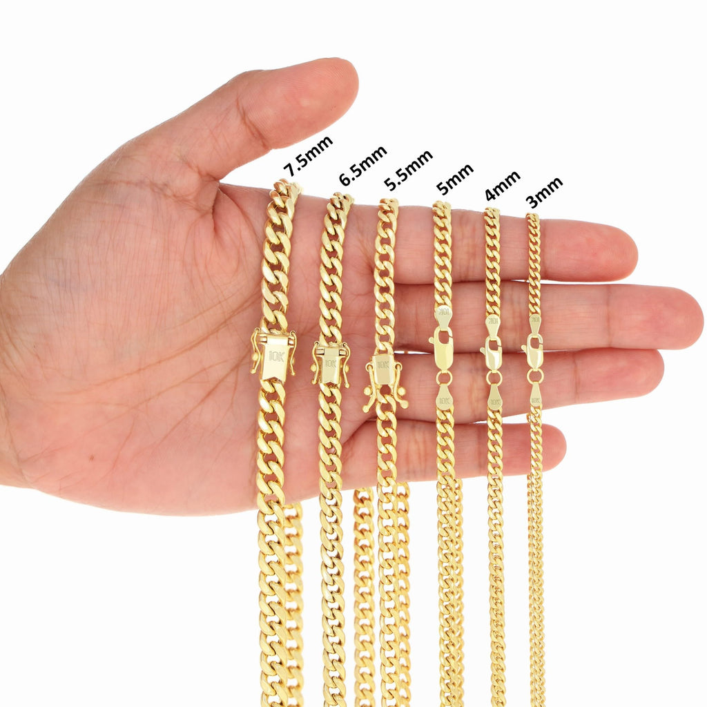 10K Yellow Gold Cuban Link Chain Necklace S85896