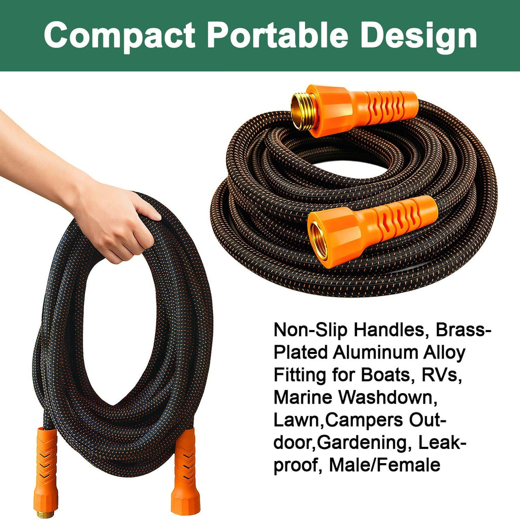100FT Flexible Garden Hose with 10 Modes Nozzle R245028