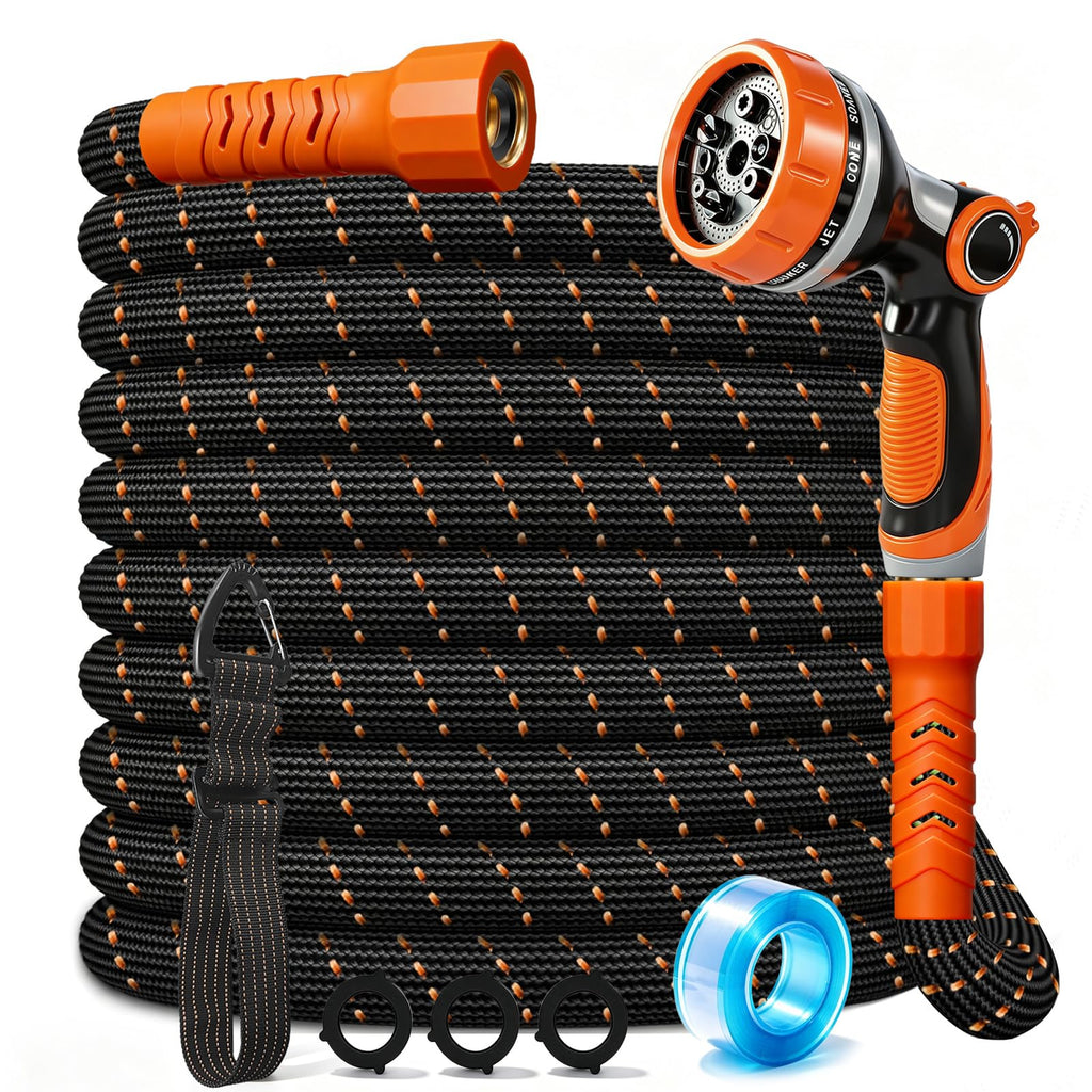 100FT Flexible Garden Hose with 10 Modes Nozzle R245028