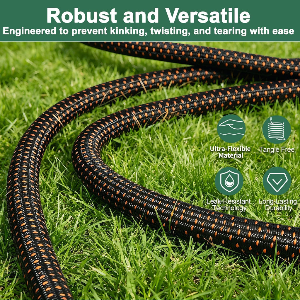 100FT Flexible Garden Hose with 10 Modes Nozzle R245028
