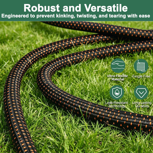 100FT Flexible Garden Hose with 10 Modes Nozzle R245028