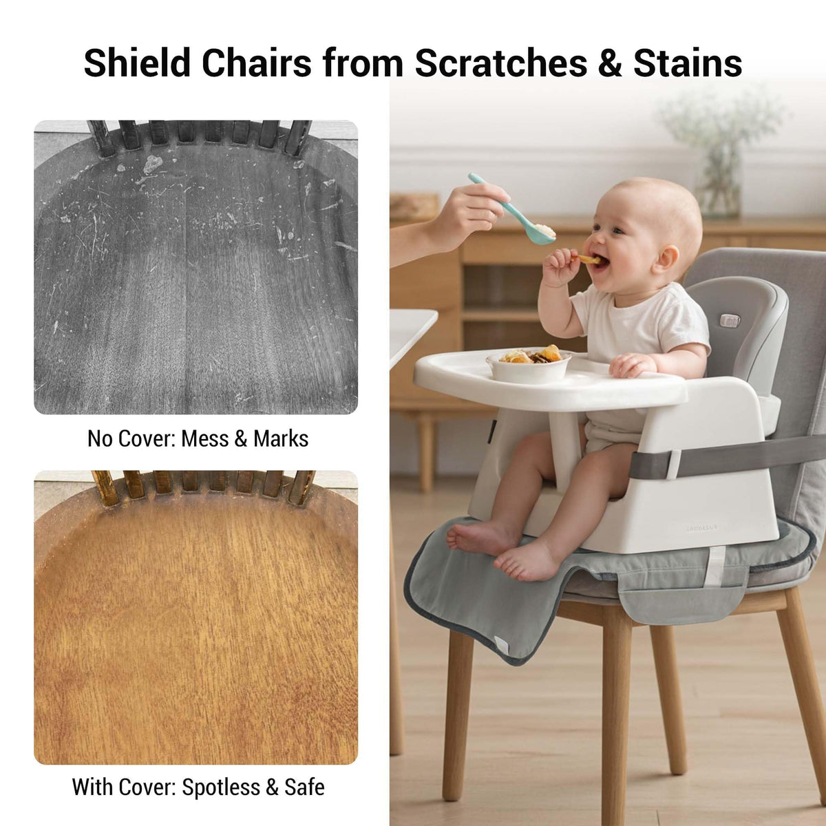 Extra Large Grey Booster Chair Protector Cover Q4429