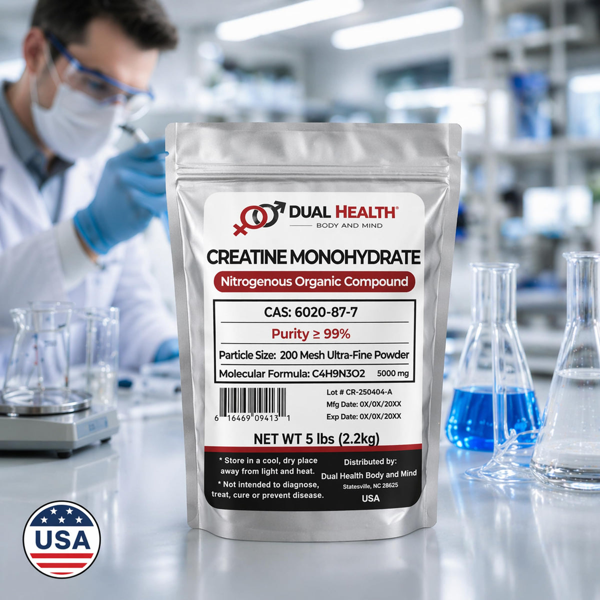 Pure Micronized Creatine Monohydrate Powder 2 lbs R18476