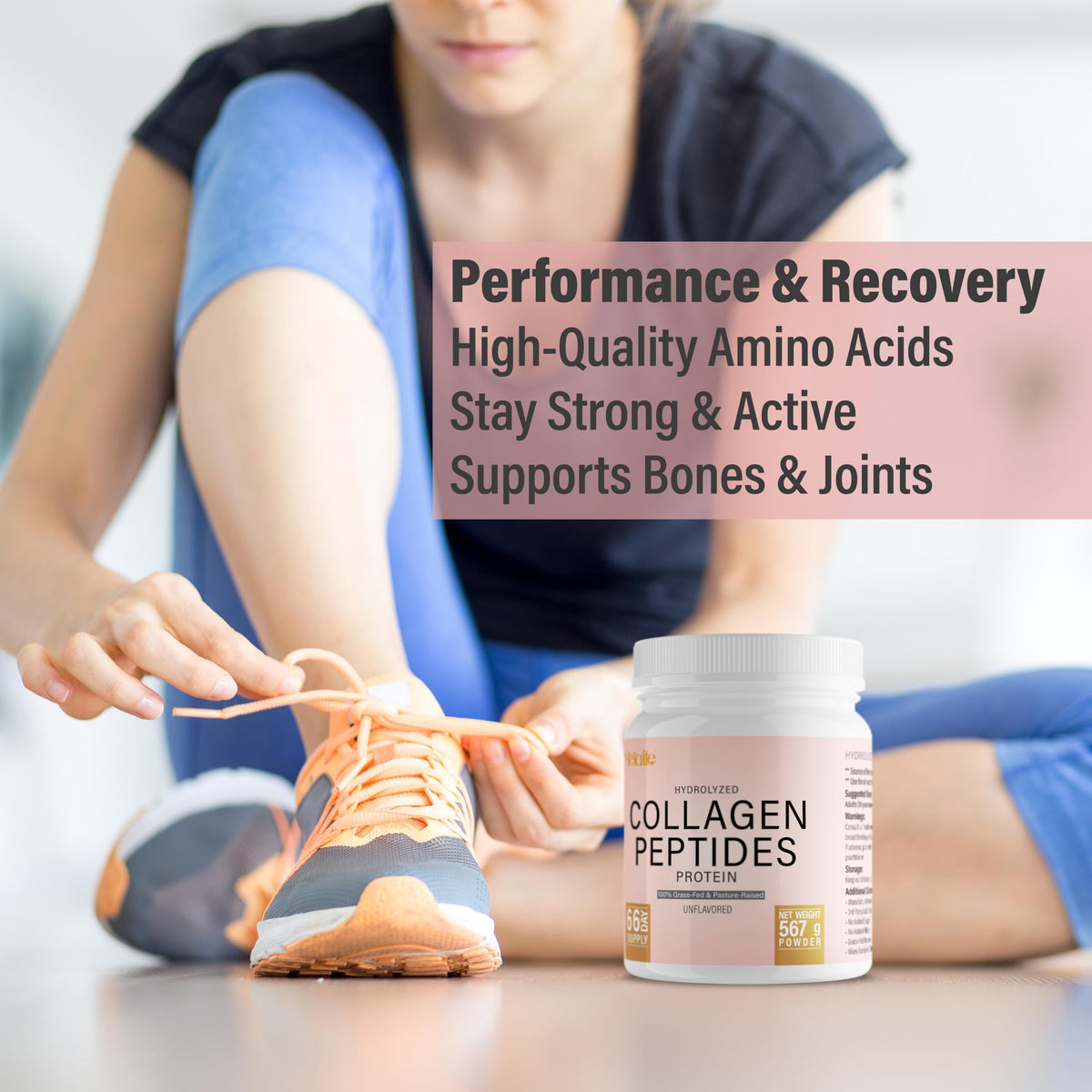 Hydrolyzed Collagen Peptides Powder 20 Oz Unflavored G400901