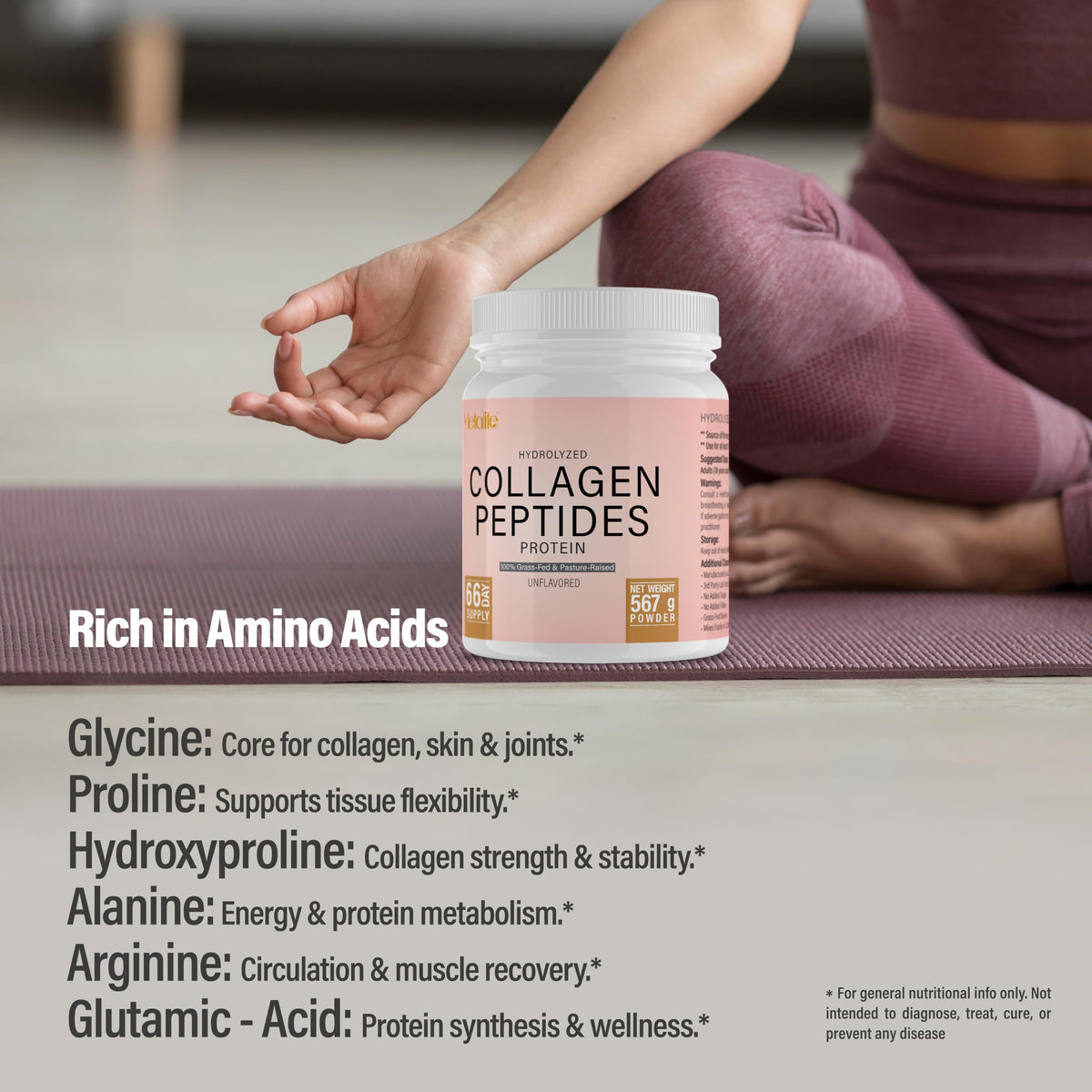 Hydrolyzed Collagen Peptides Powder 20 Oz Unflavored G400901