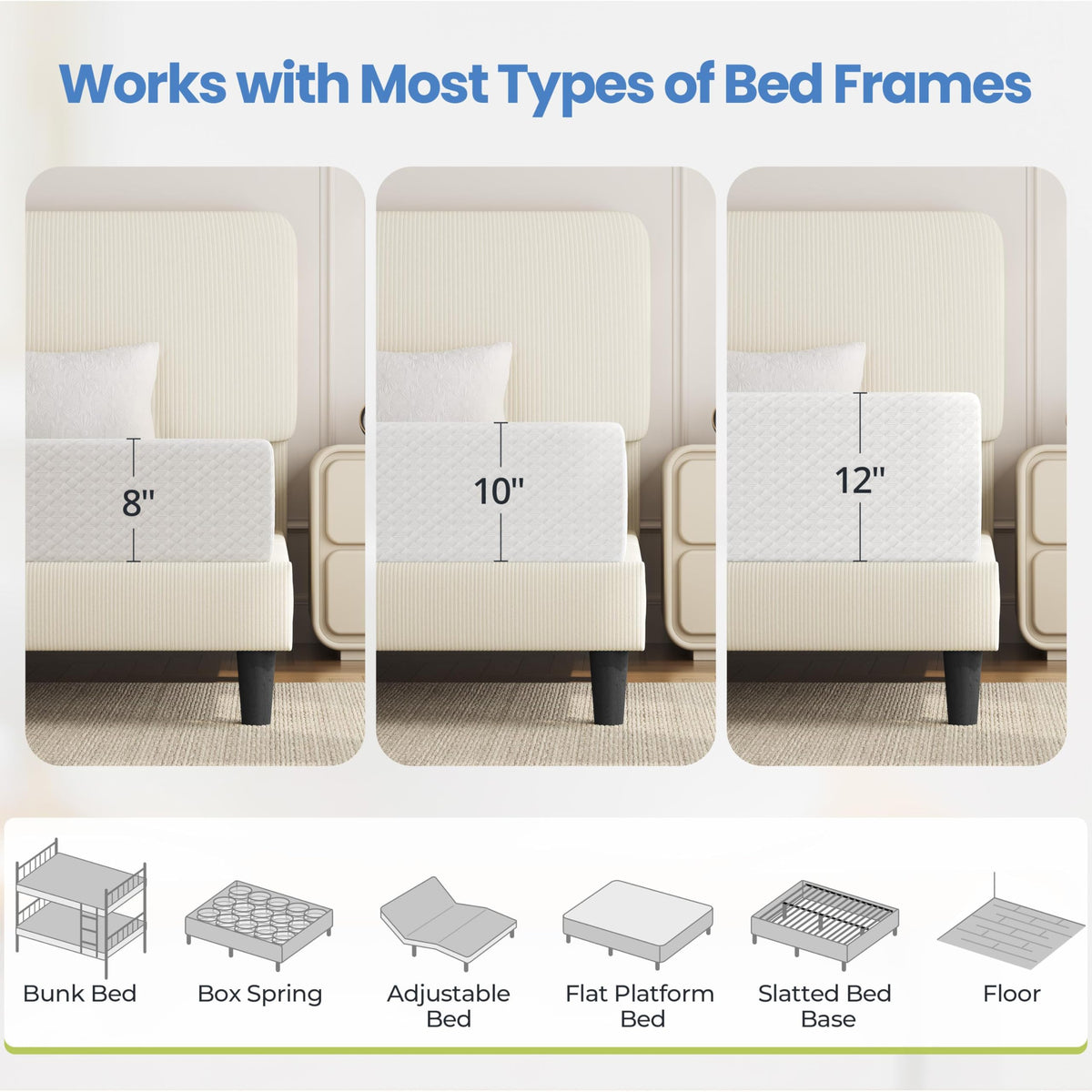 8 Inch Gel Memory Foam Mattress Q87521