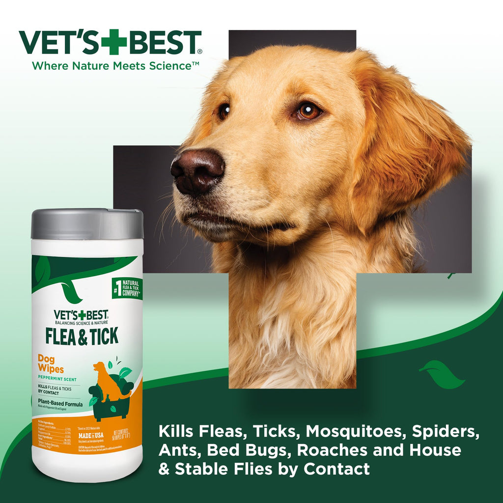Plant-Based Flea & Tick Wipes 50 Count K53595