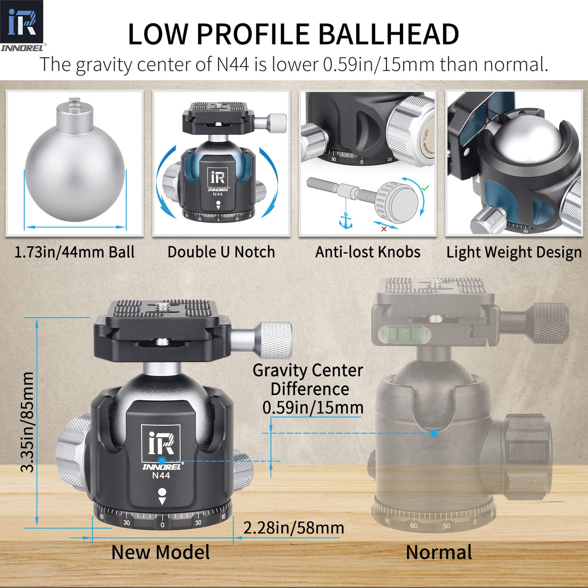 Carbon Fiber Camera Tripod with Ball Head C553