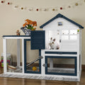 Indoor Outdoor Rabbit Cage with Weatherproof Roof O691273