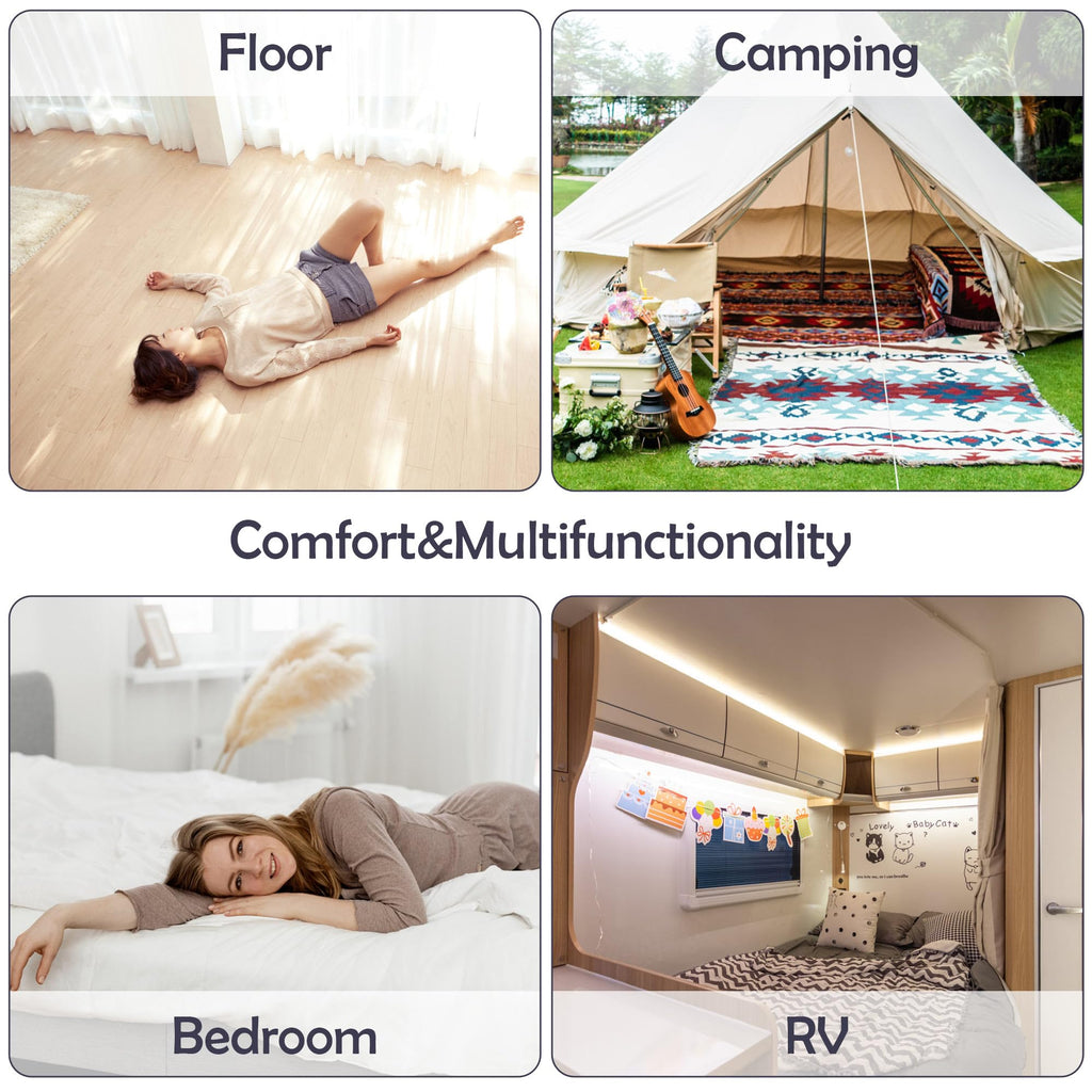Memory Foam Folding Mattress Full 3 Inch Trifold with Washable Cover M208691