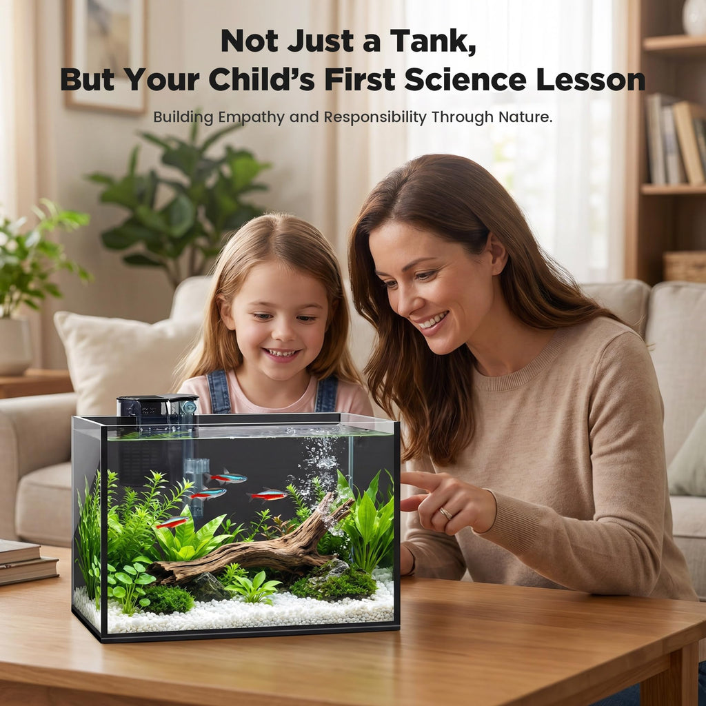 2 Gallon Fish Tank with Light and Filter U128599