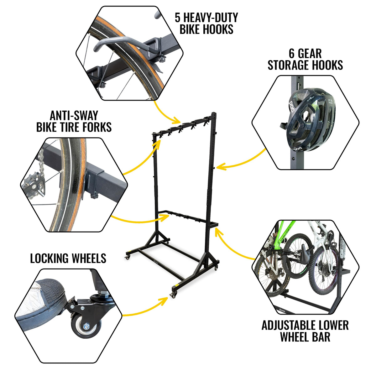 Freestanding 5-Bike Rack H517