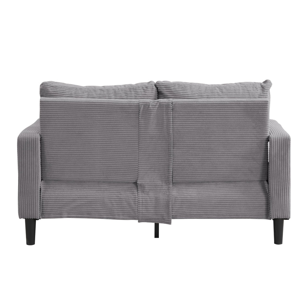Light Gray Upholstered 2 Seat Loveseat Sofa O21629