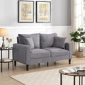 Light Gray Upholstered 2 Seat Loveseat Sofa O21629