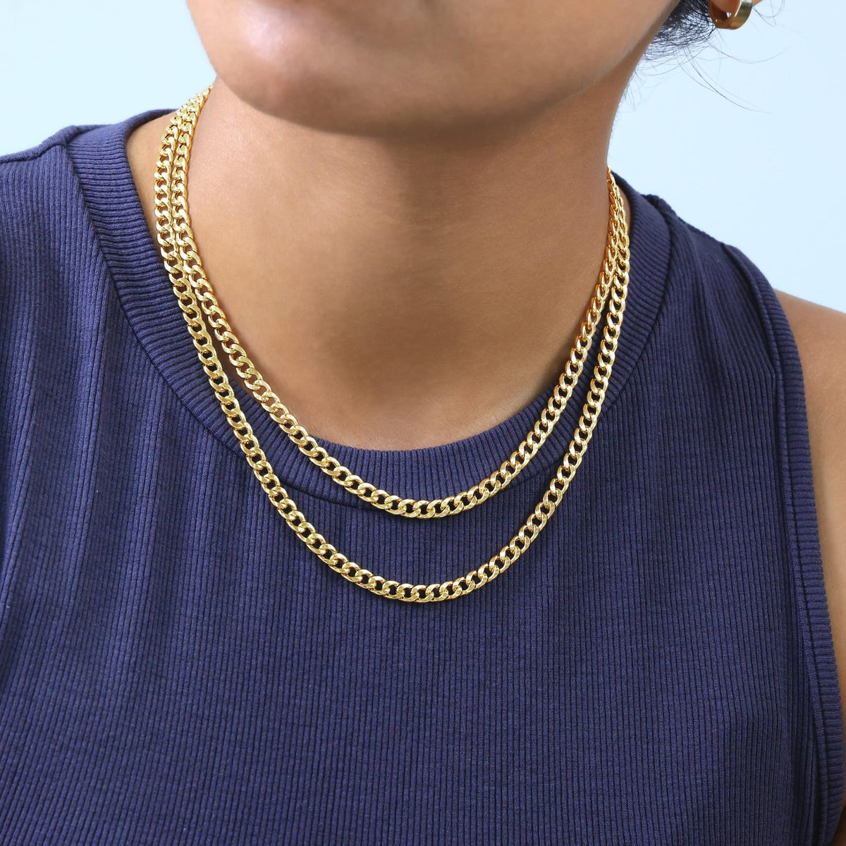 14k Yellow Gold Cuban Chain Necklace C6027