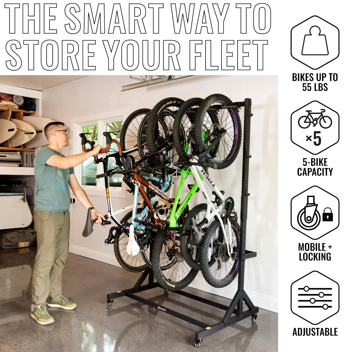 Freestanding 5-Bike Rack H517