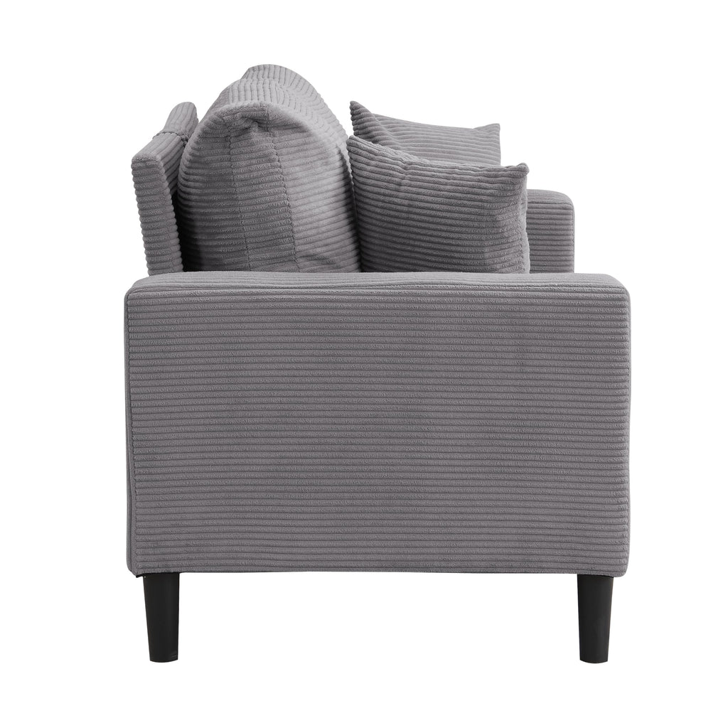 Light Gray Upholstered 2 Seat Loveseat Sofa O21629
