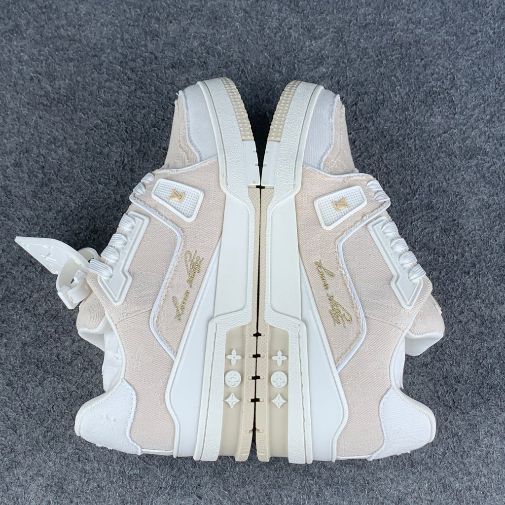 LV Trainer Beige Monogram Denim