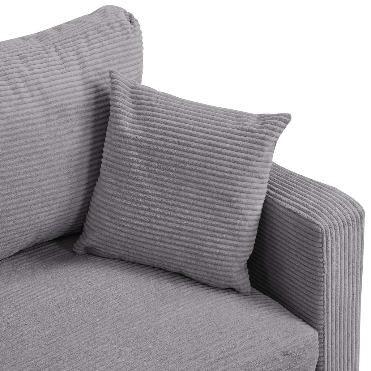 Light Gray Upholstered 2 Seat Loveseat Sofa O21629